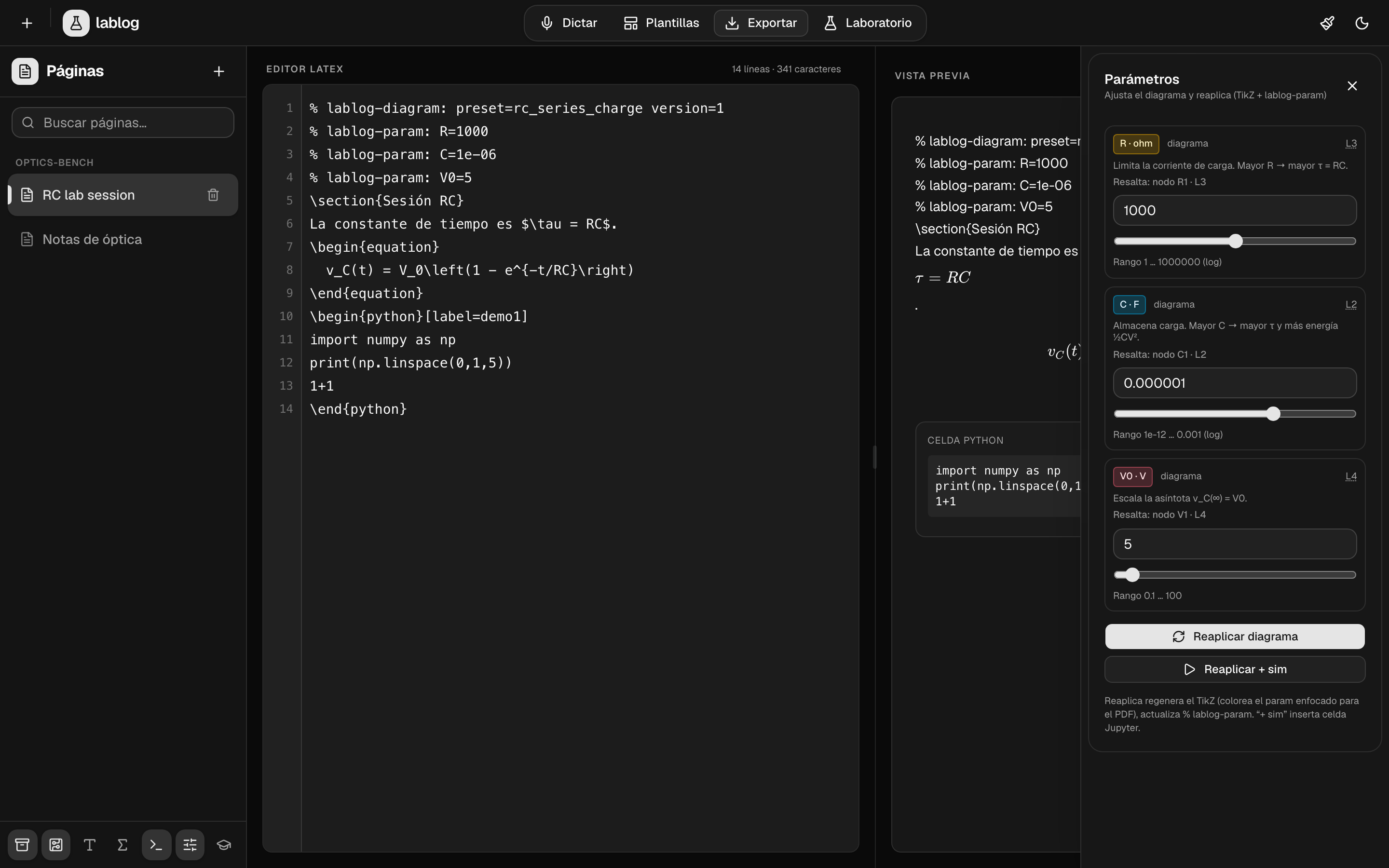 Celdas y entorno Python